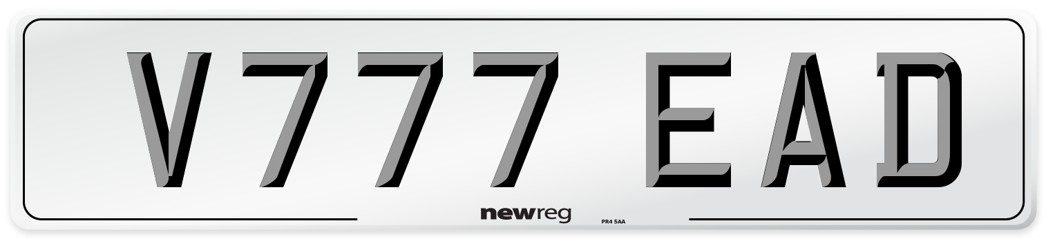 V777 EAD Number Plate from New Reg